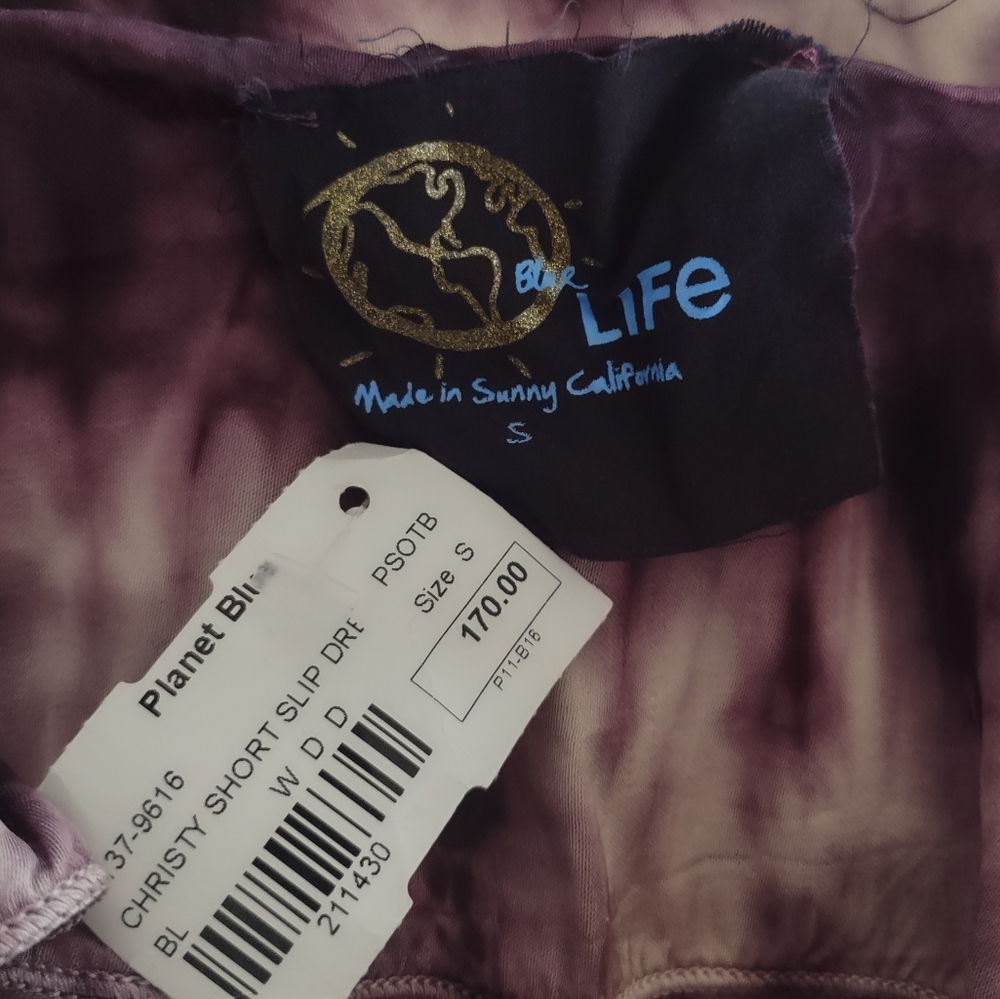 Blue Life Christy Short Slip Tie Dye Mini Dress Size S - Picture 9 of 10